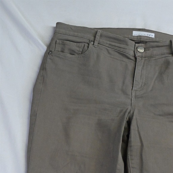 LOFT 30 / 10 Skinny Crop Brown Stretch Denim Jeans - Picture 2 of 7
